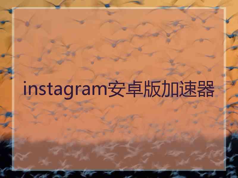 instagram安卓版加速器